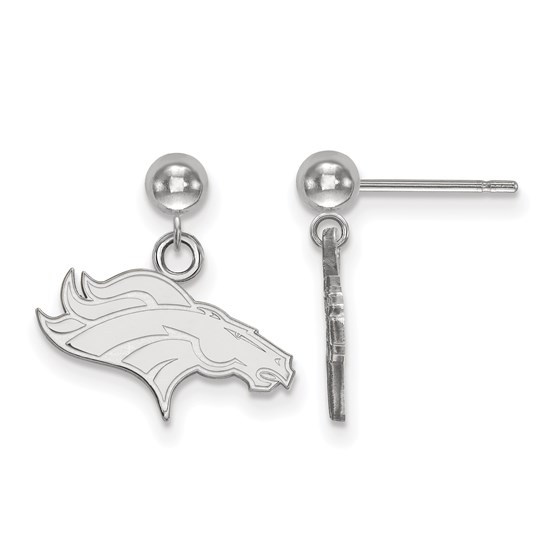 Sterling Silver Denver Broncos Dangle Ball Earrings Sterling Silver Denver Broncos Dangle Ball Earrings